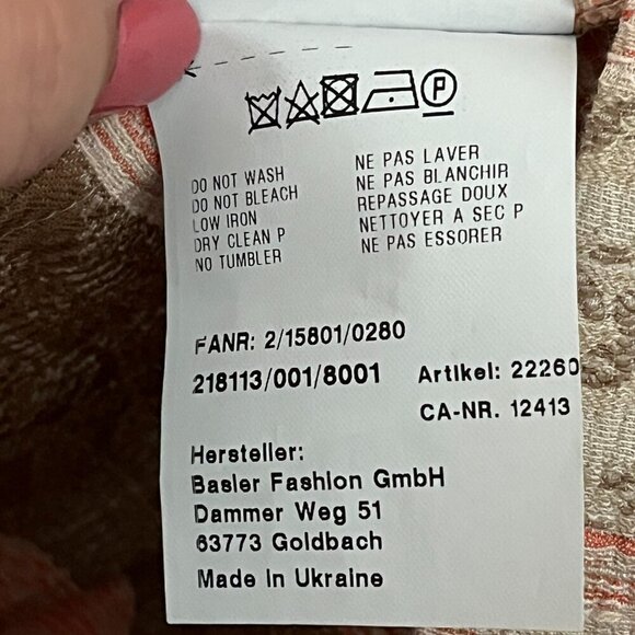 Basler Luxury Blazer Peach Irridescent Duster Snap Button Collarless Womens 8 US - Picture 12 of 13